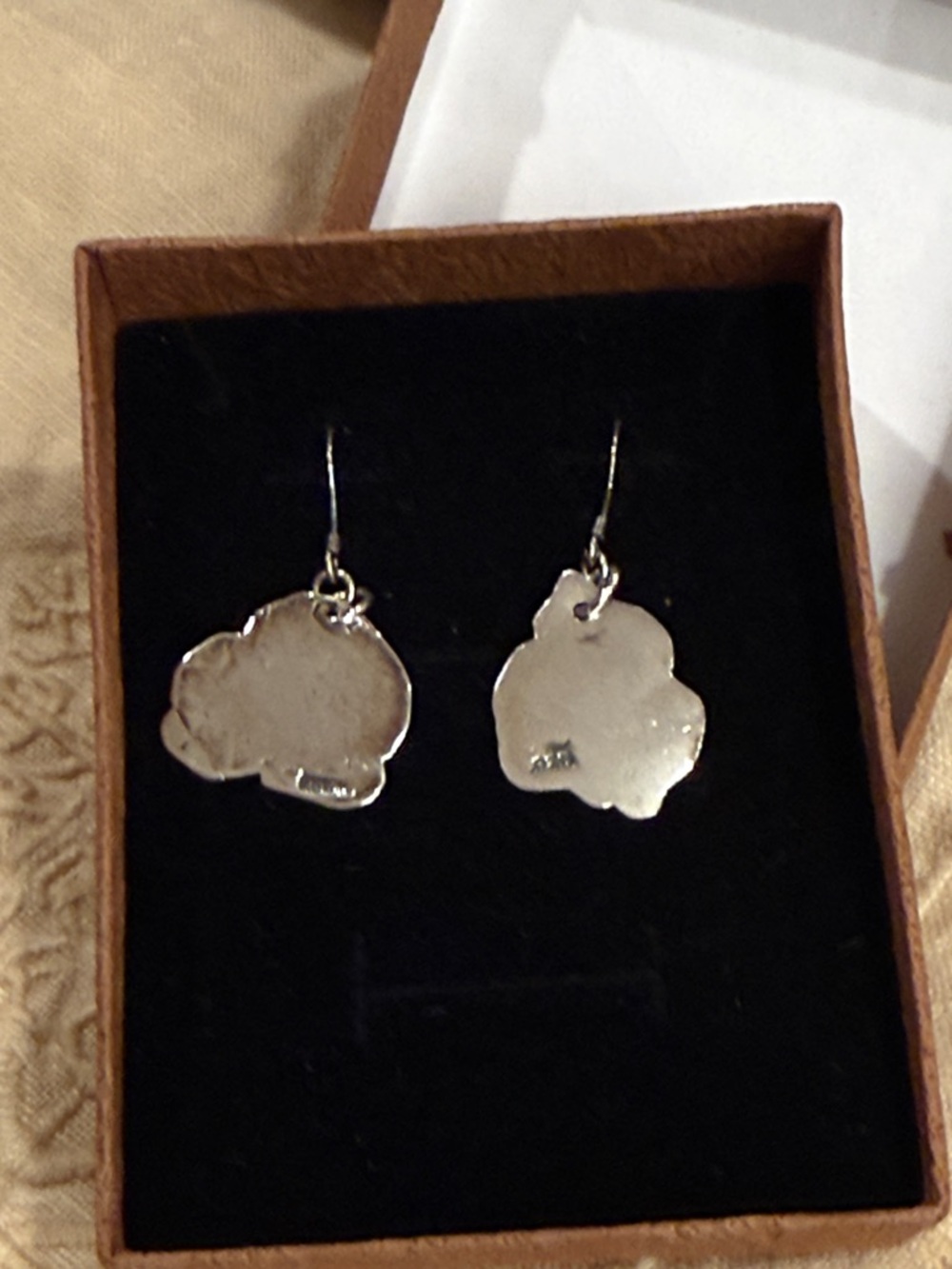 Native American Indian Designed Earrings - Sterling Silver - Picture 3 of 4
